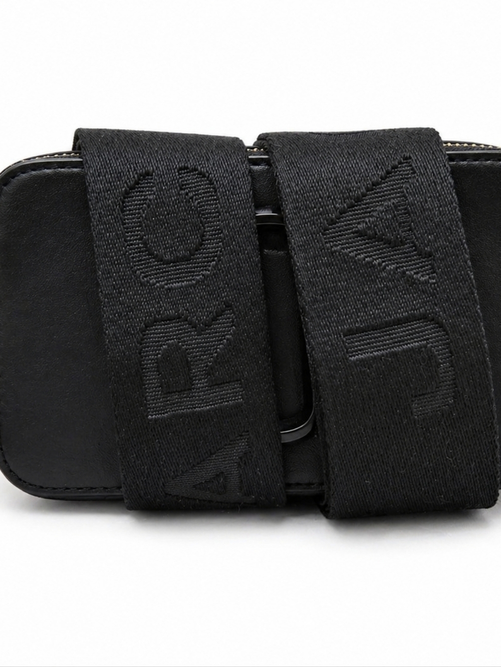 Designer Inspired Black Crossbody Camera Bag with Wide Strap NWT